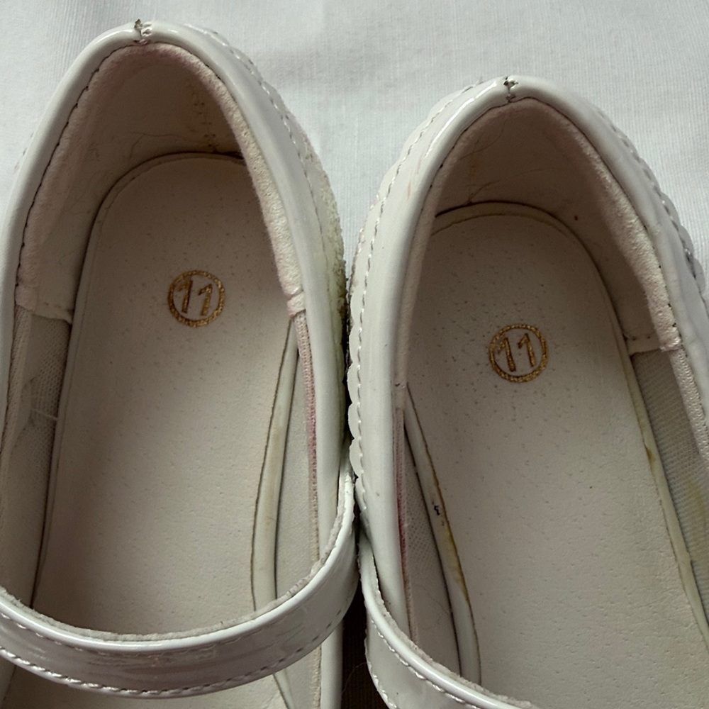 White Glitter Mary Jane Heels - Picture 4 of 4